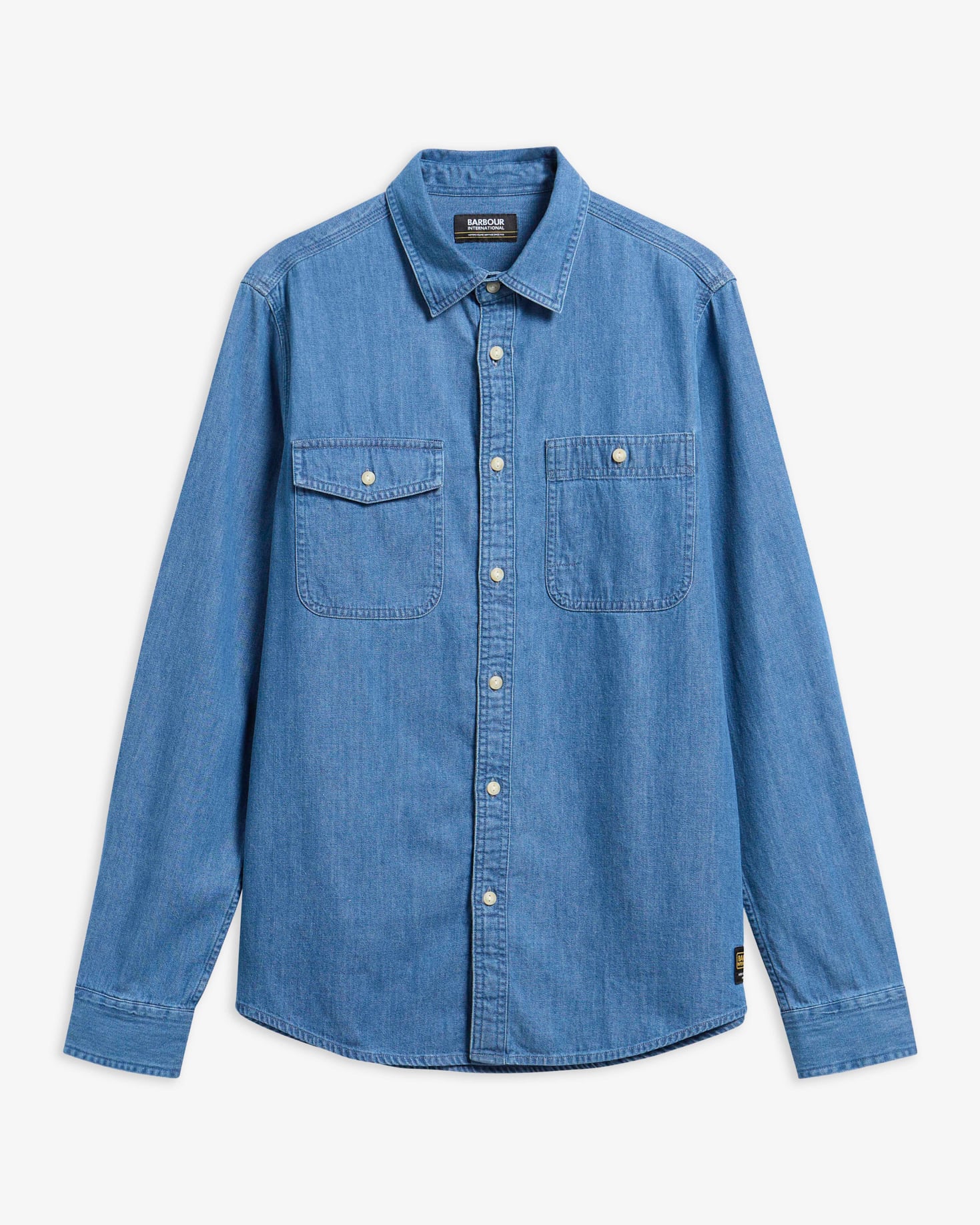 B.Intl Hemd Dufton Denim Mid Indigo