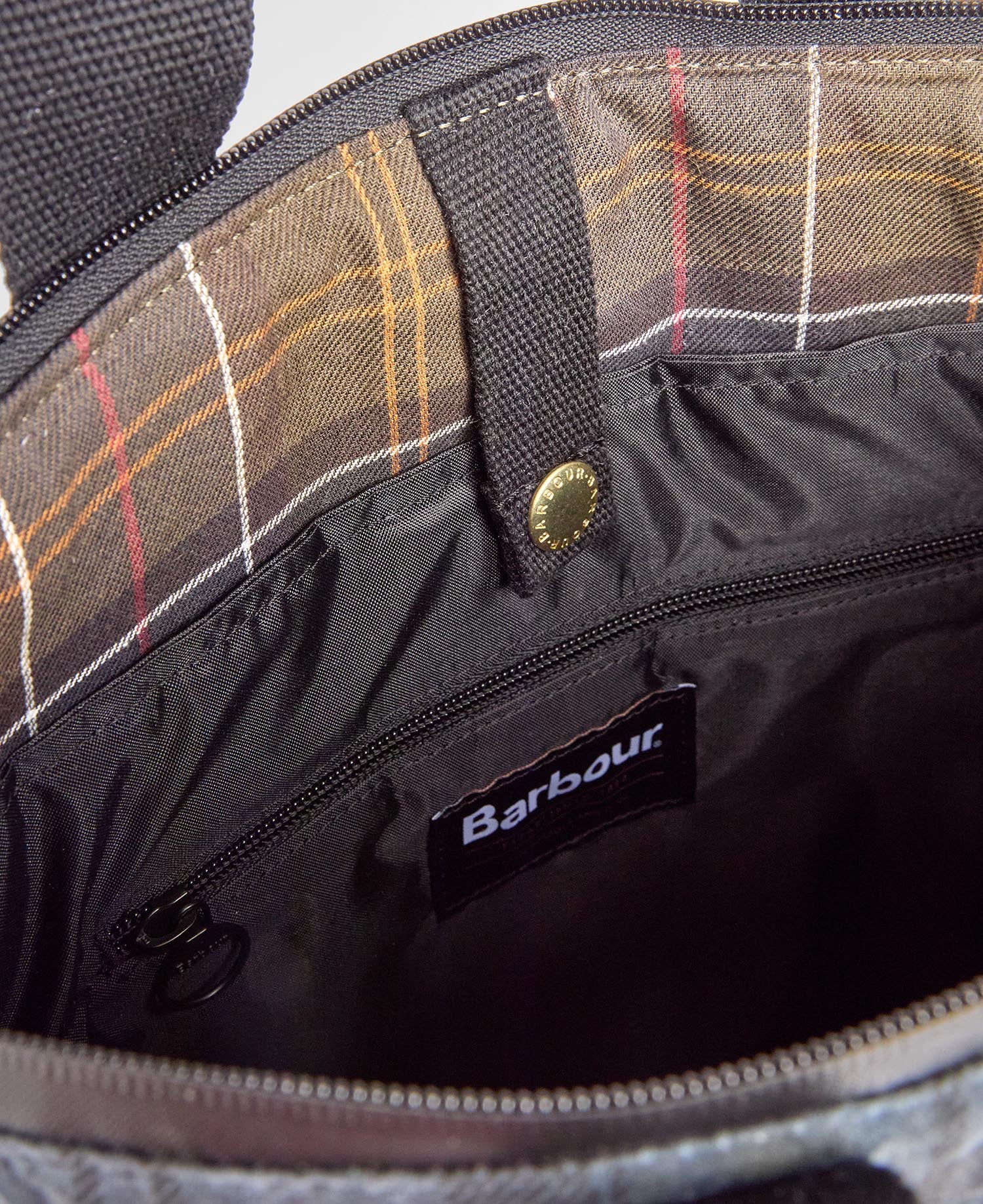 Rucksack Field Waxed Navy Tartan