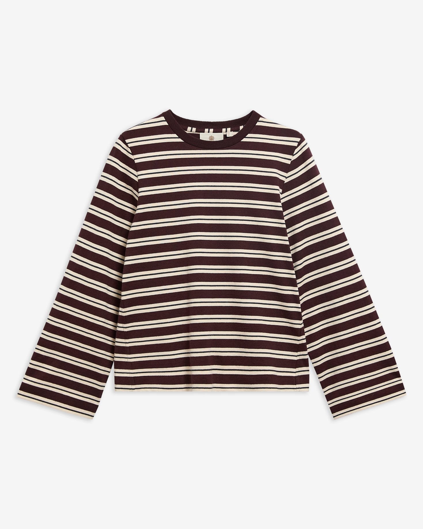 Maplewood Striped Long-Sleeved T-Shirt Fig/Birch