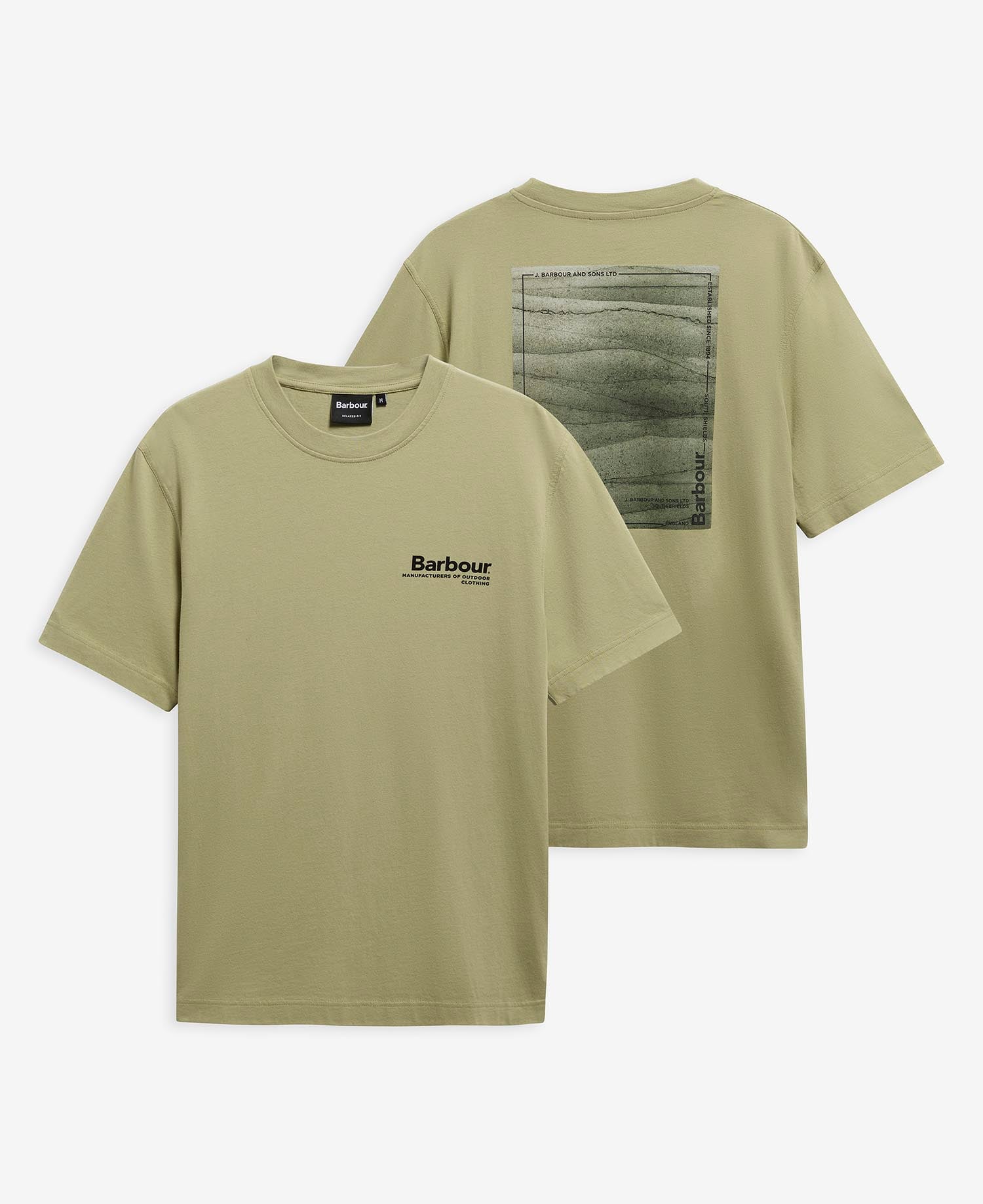 T-shirt con stampa Kaber dalla vestibilit&agrave; comoda Mineral Green