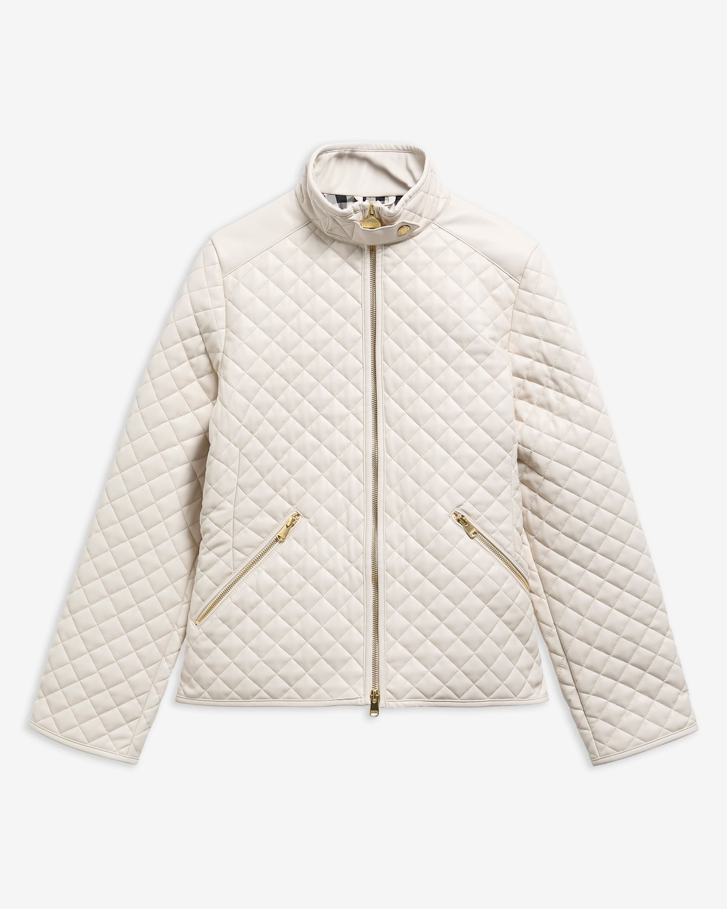 Binetto Faux-Leather Quilted Jacket Moonbeam