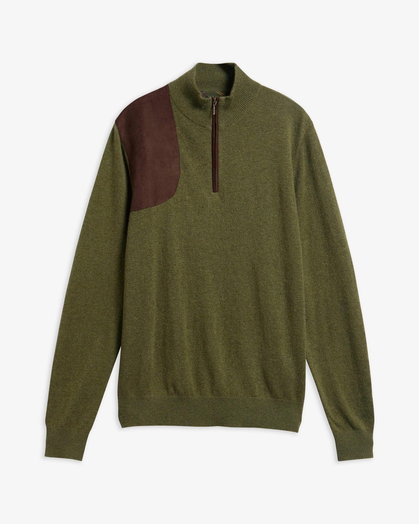 Whitworth Wool-Cashmere Half-Zip Jumper Sage