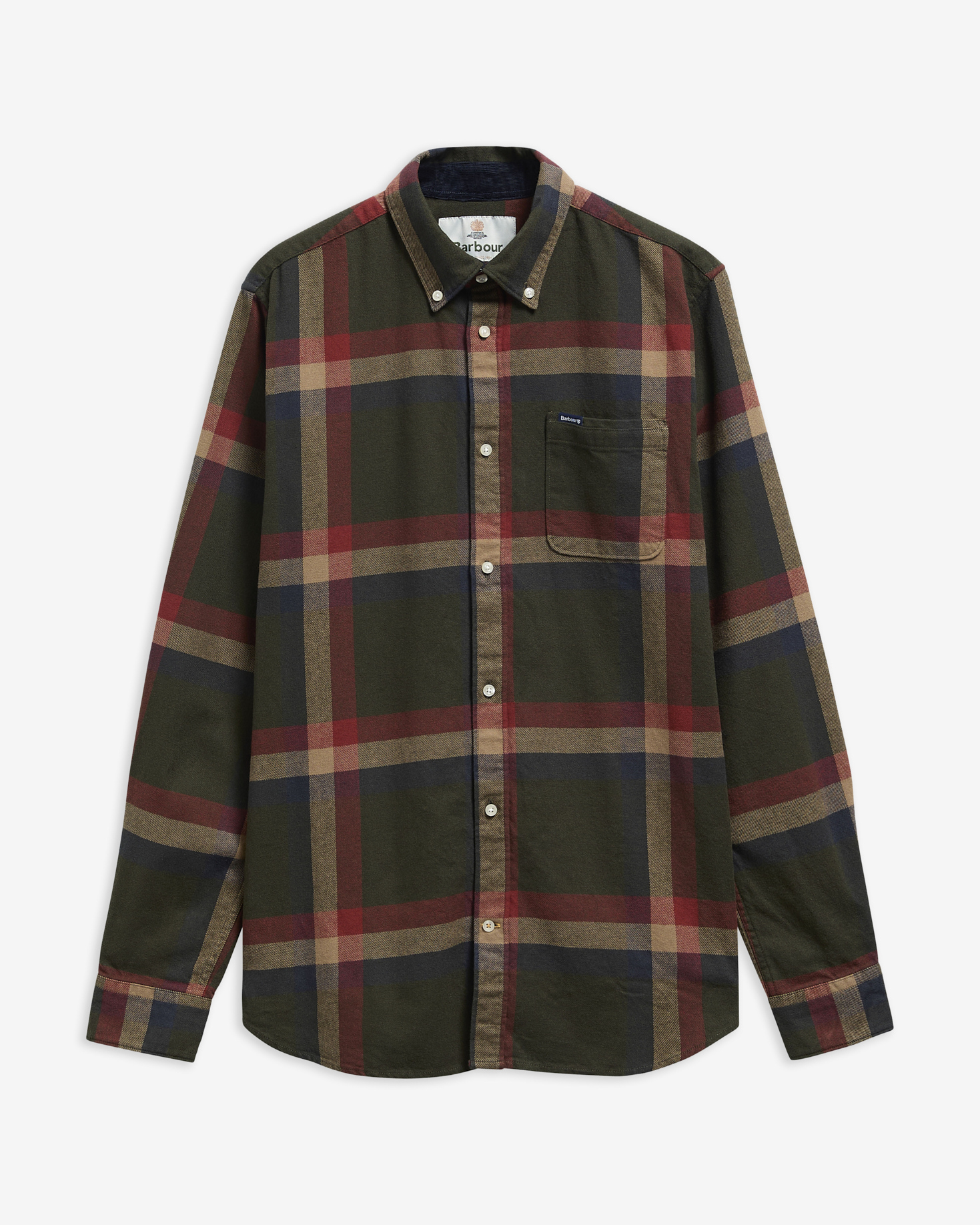 Folley Tailored Long-Sleeved Shirt Mid Olive
