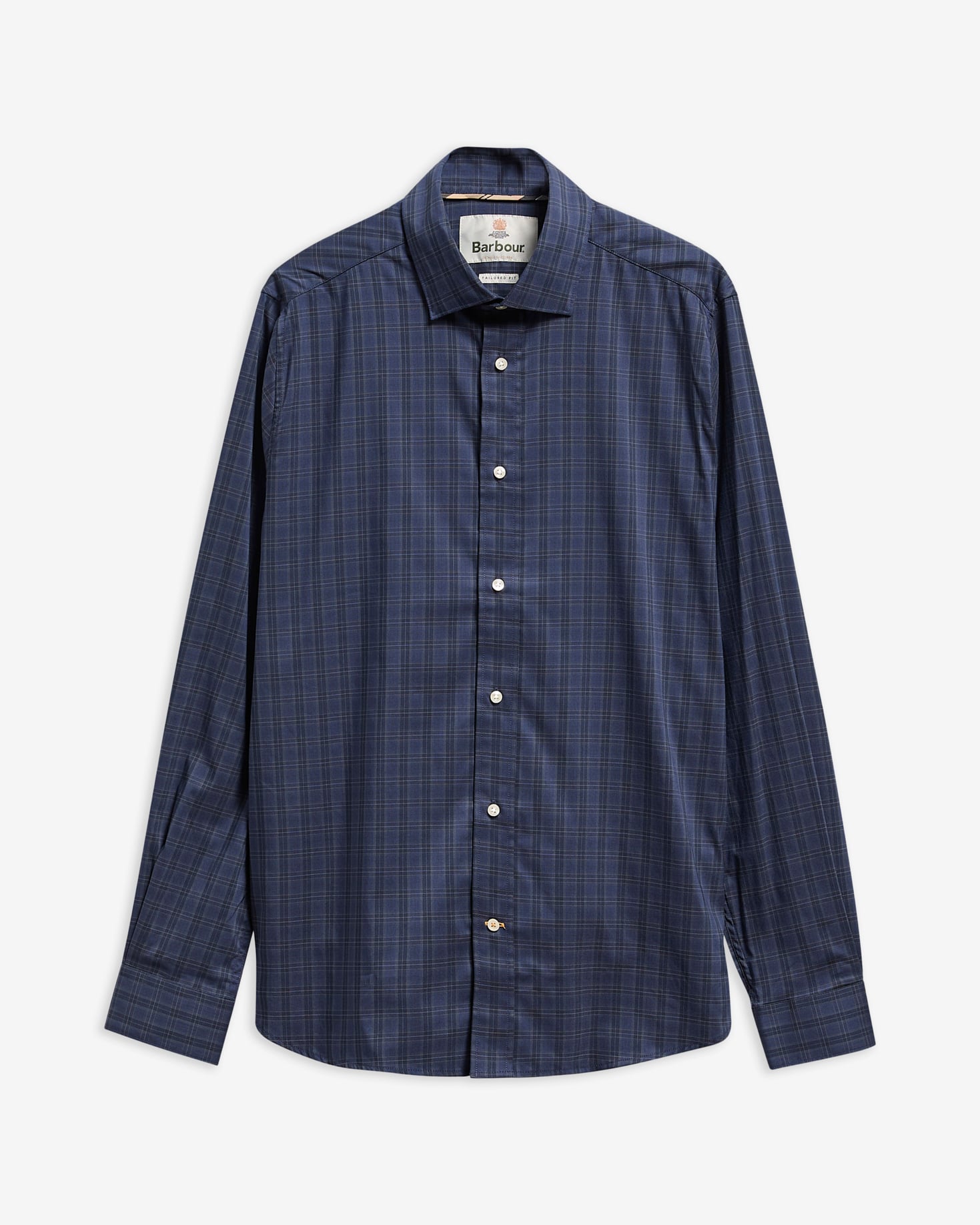 Harleton Tartan Tailored Long-Sleeved Shirt Midnight Loch