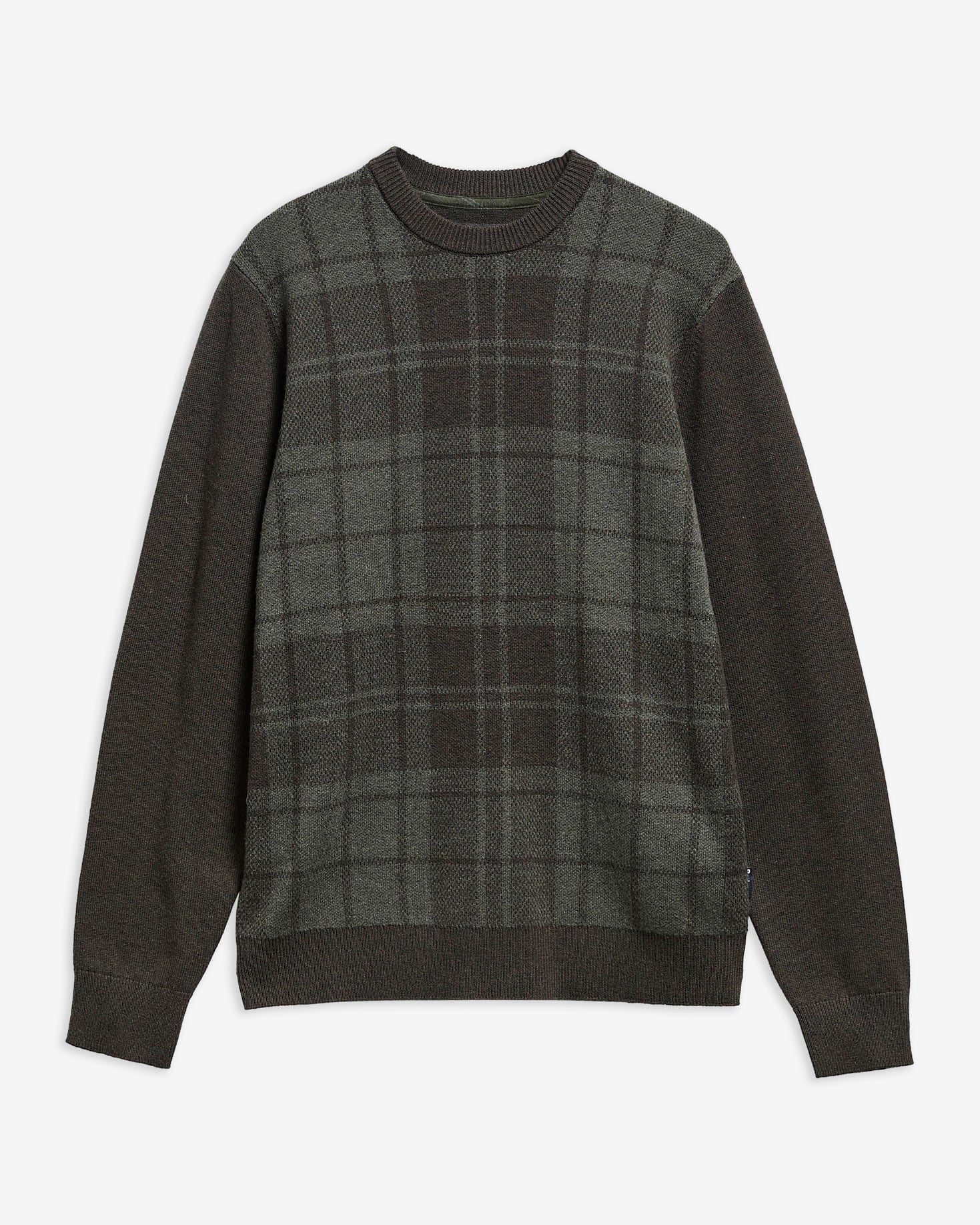 Maglione girocollo Mineral in tartan Pine