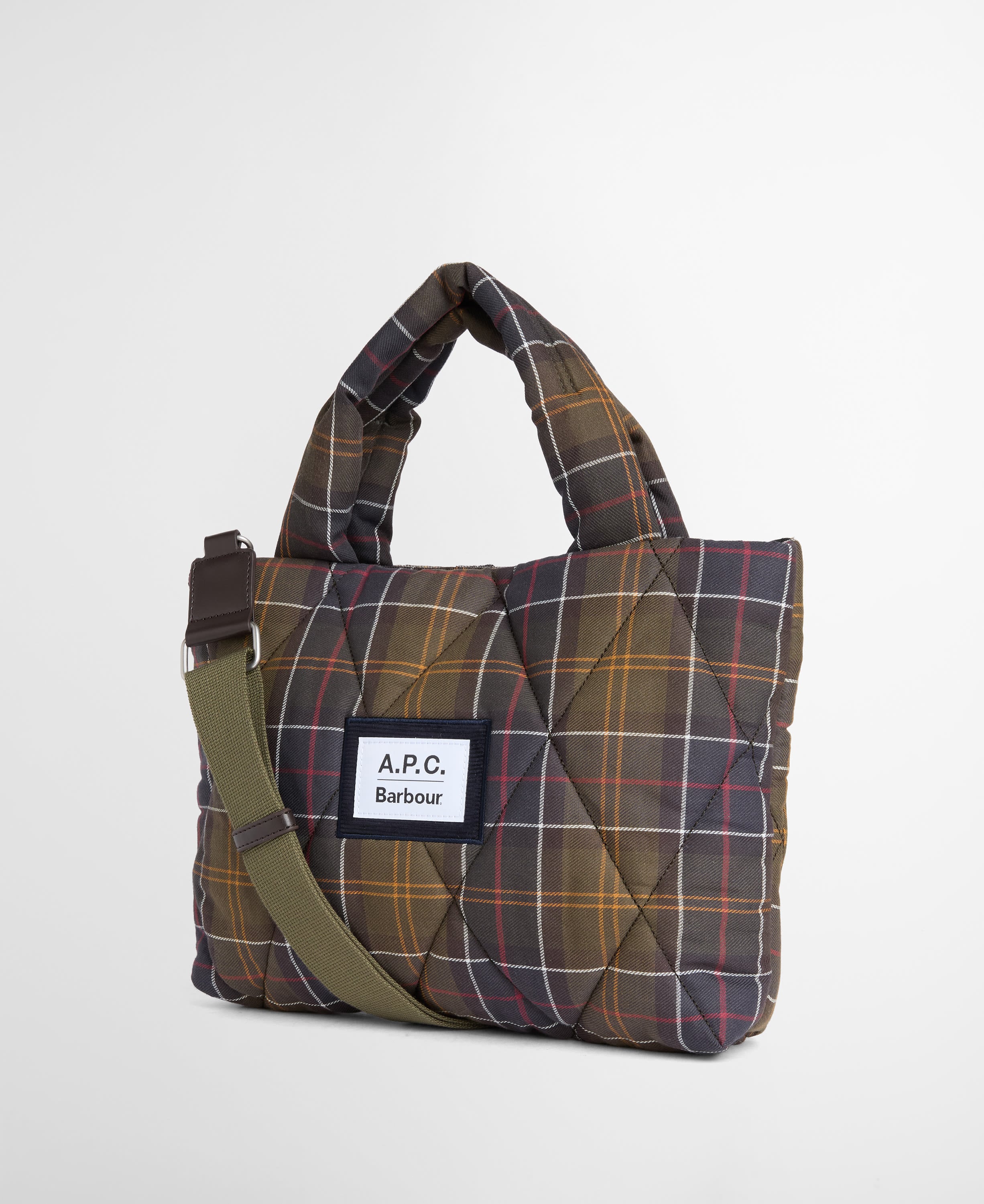Barbour x A.P.C. Tartan Quilted Crossbody Bag Classic Tartan