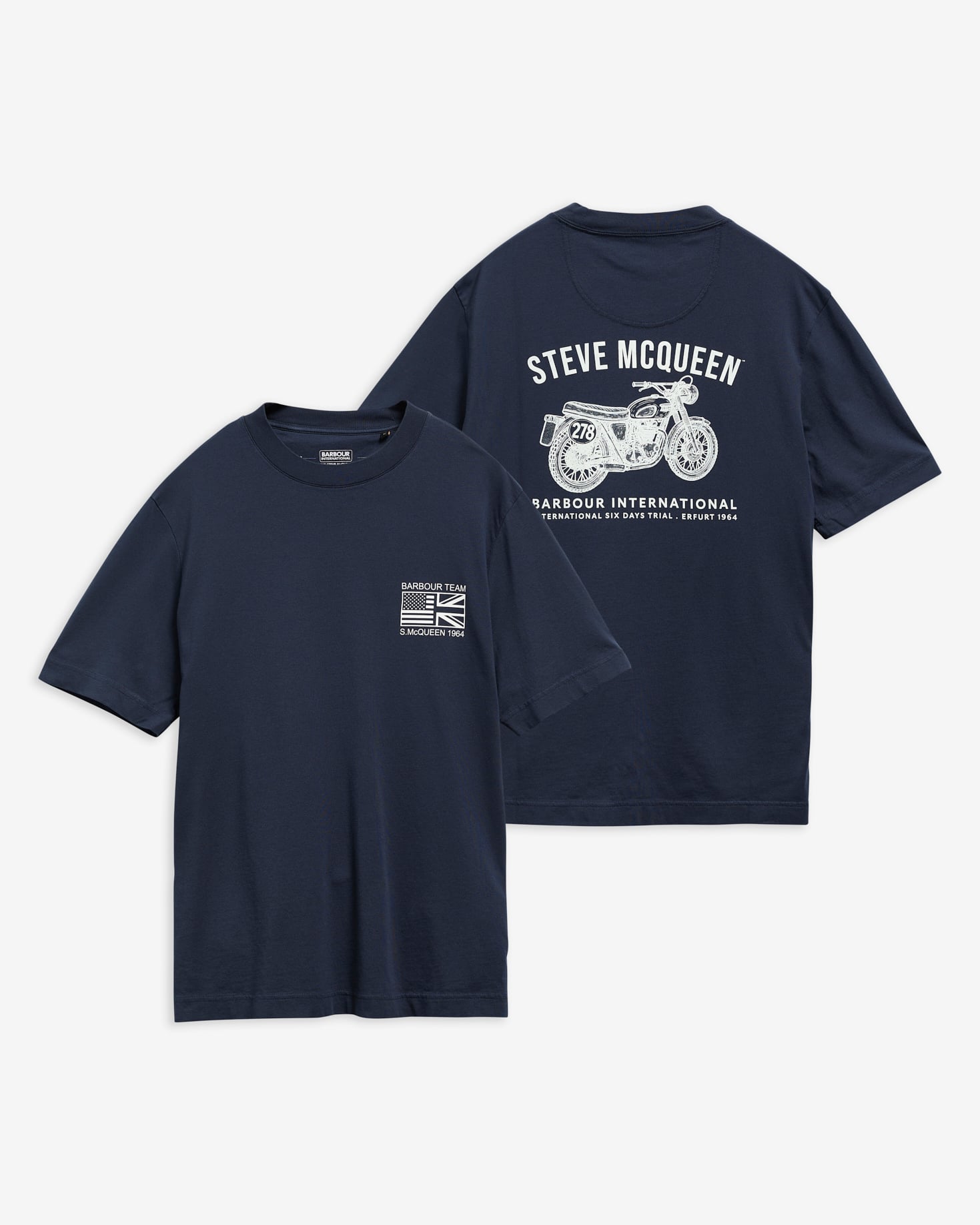 Steve McQueen Grange Graphic T-Shirt Navy