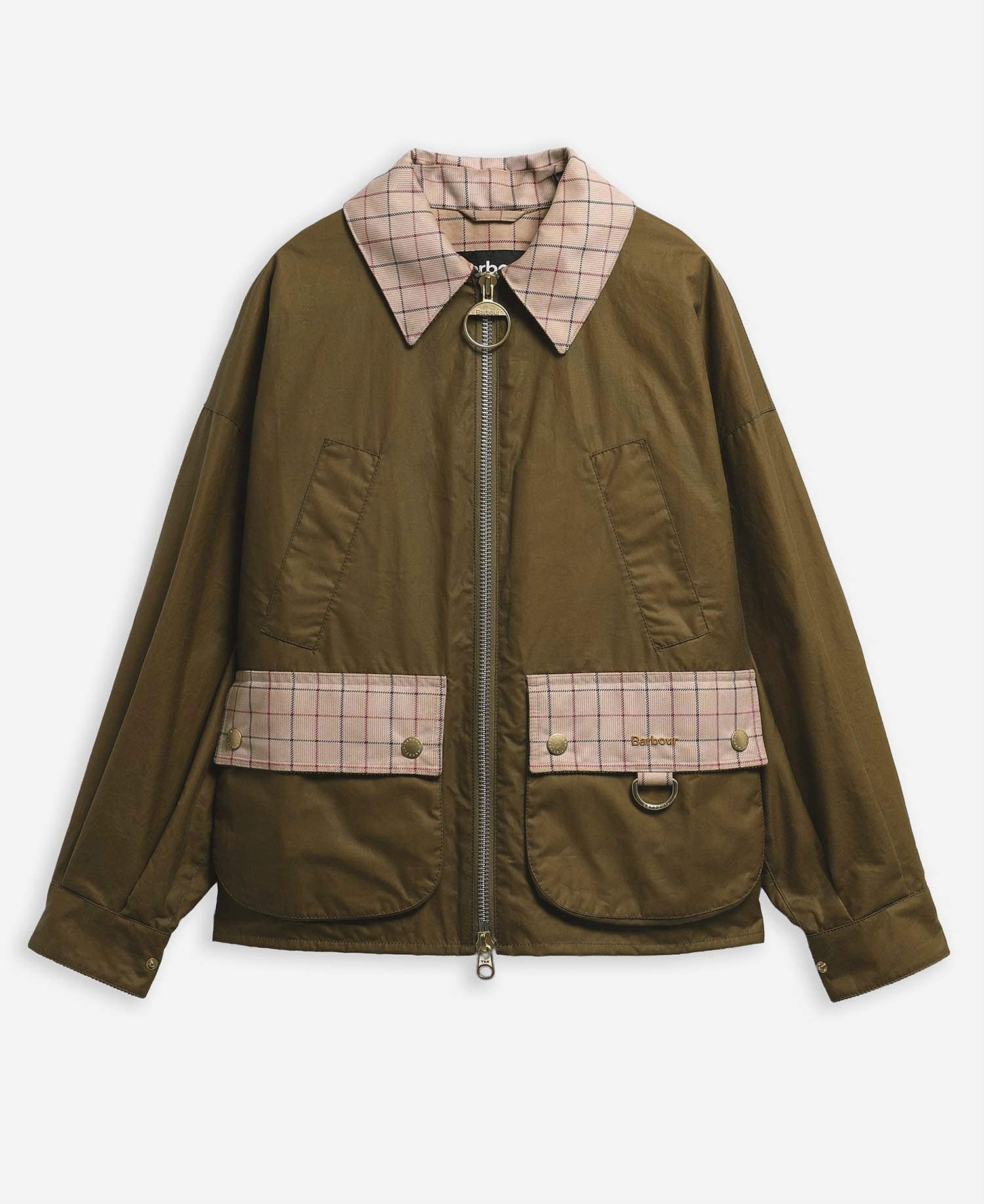 Launton Waxed Jacket Sand/Beige Tattersall