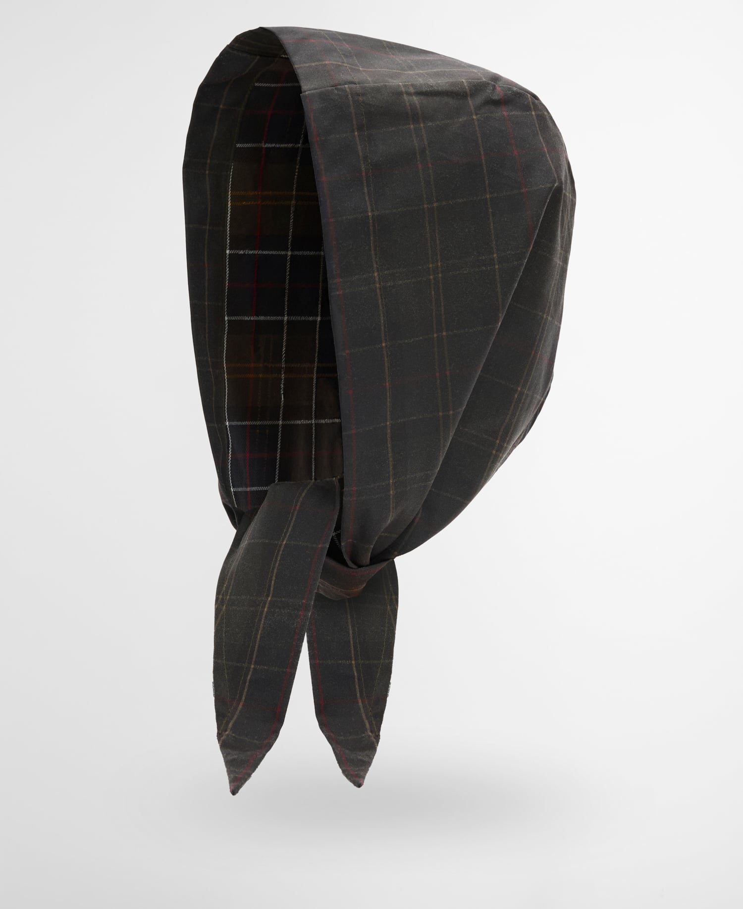 Arlene Waxed Headscarf Classic Tartan