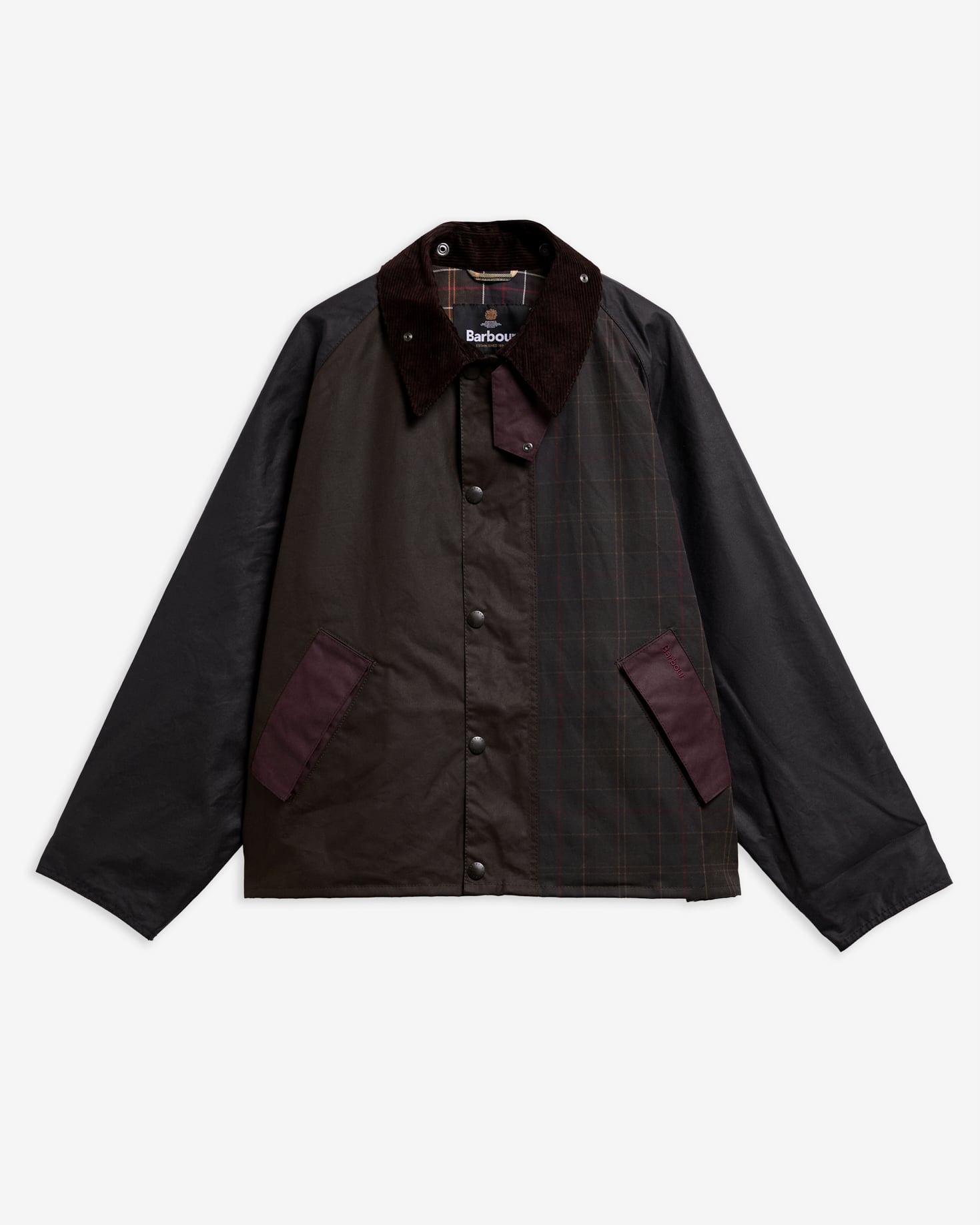 Patchwork Transport Waxed Jacket Tartan Multi