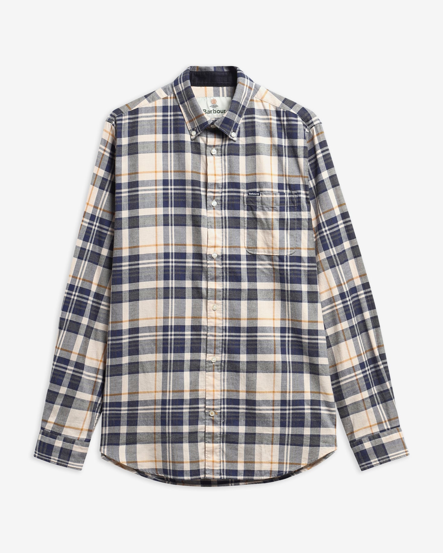 Broxburn Tailored Long-Sleeved Shirt Ecru Marl