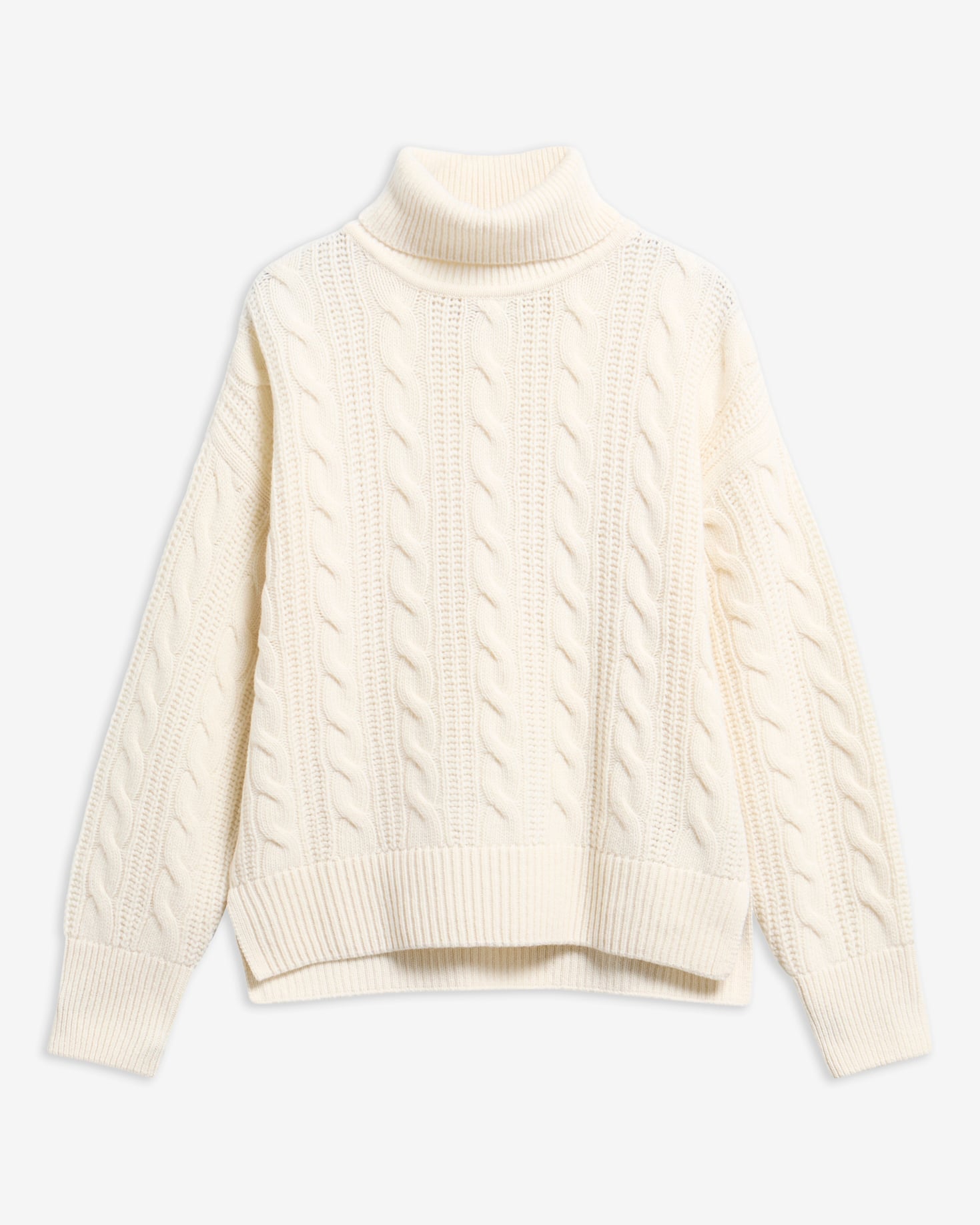 Barbour Rollkragenpullover Agatha Wool Cable Knit Ecru