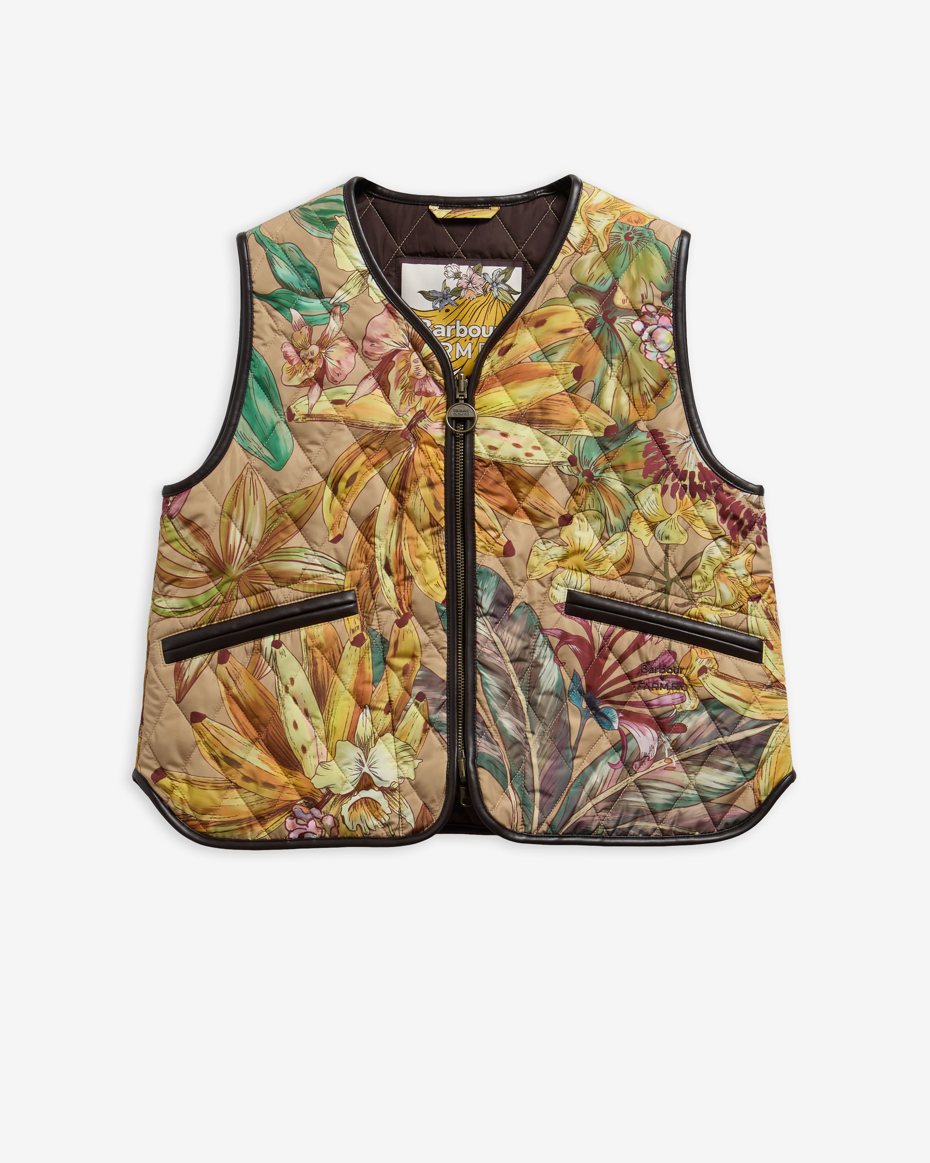 Barbour FARM Rio Alpinias Reversible Liner Banana Groove/Rustic
