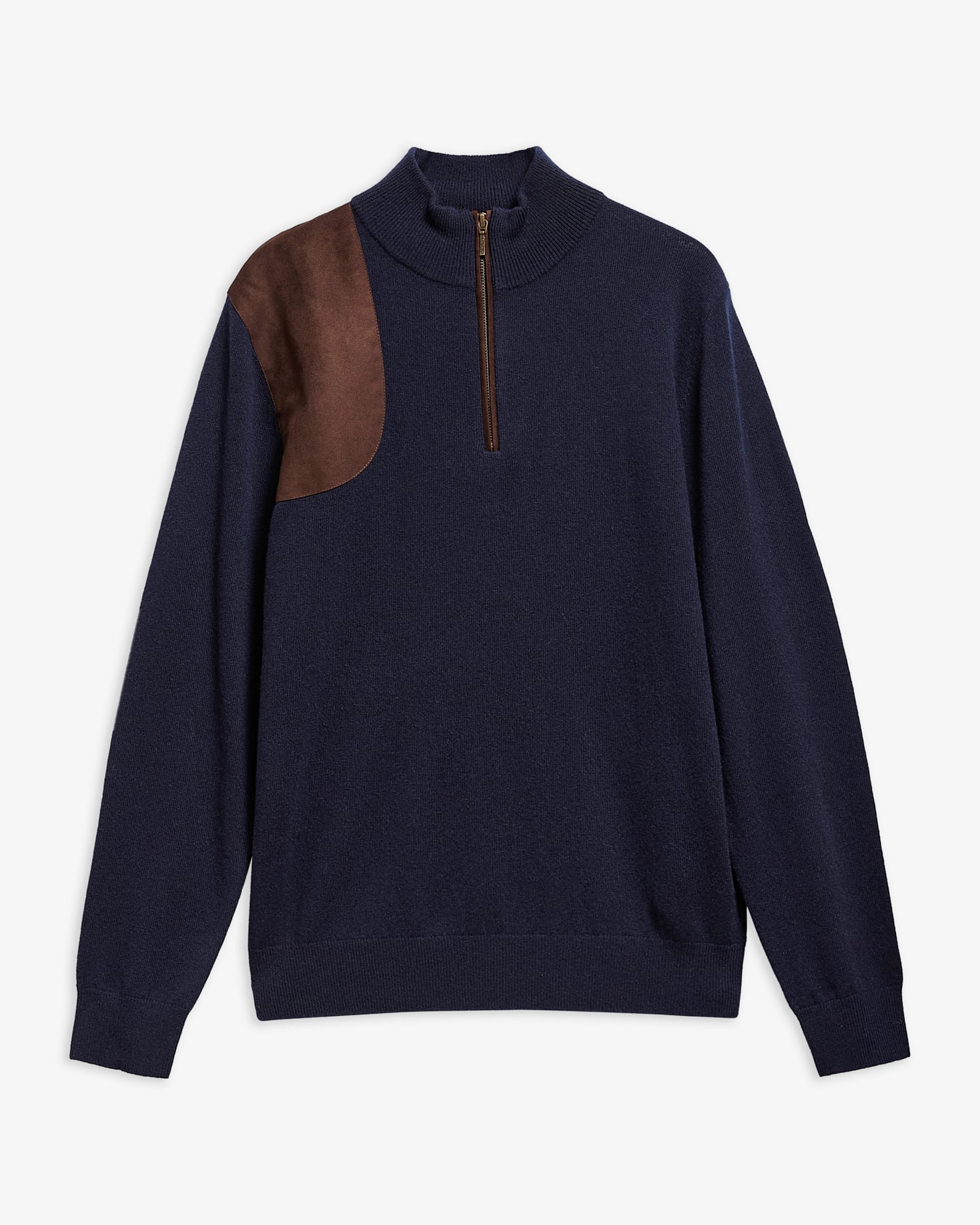 Barbour Pullover Whitworth Half-Zip aus Woll-Kaschmir-Mix Dark Navy