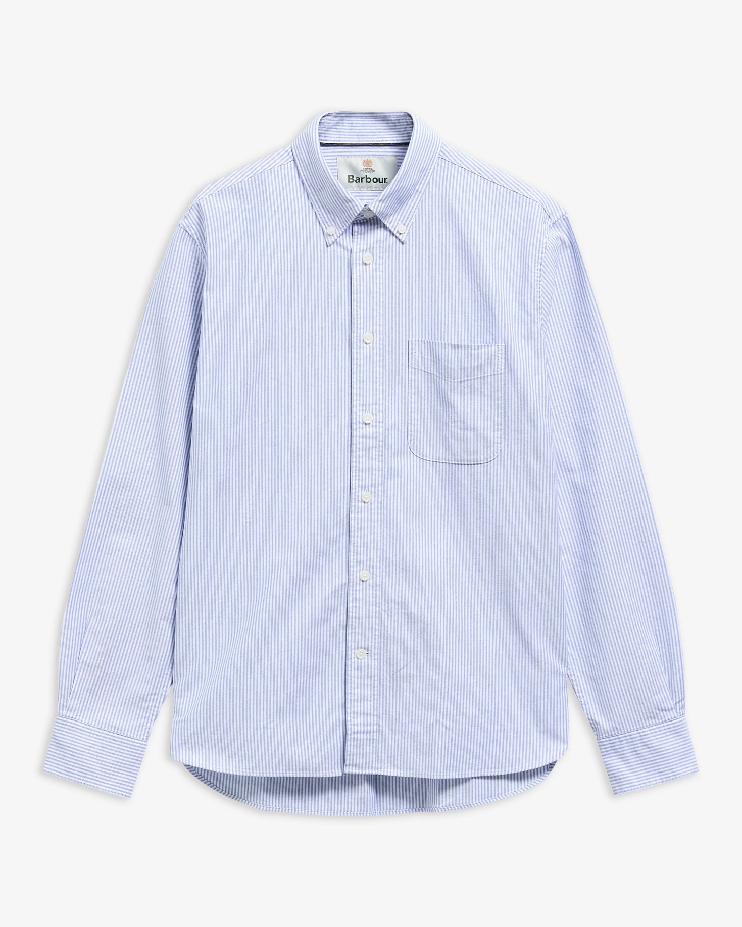 Barbour Striped Authentic-Fit Long-Sleeved Shirt Blue