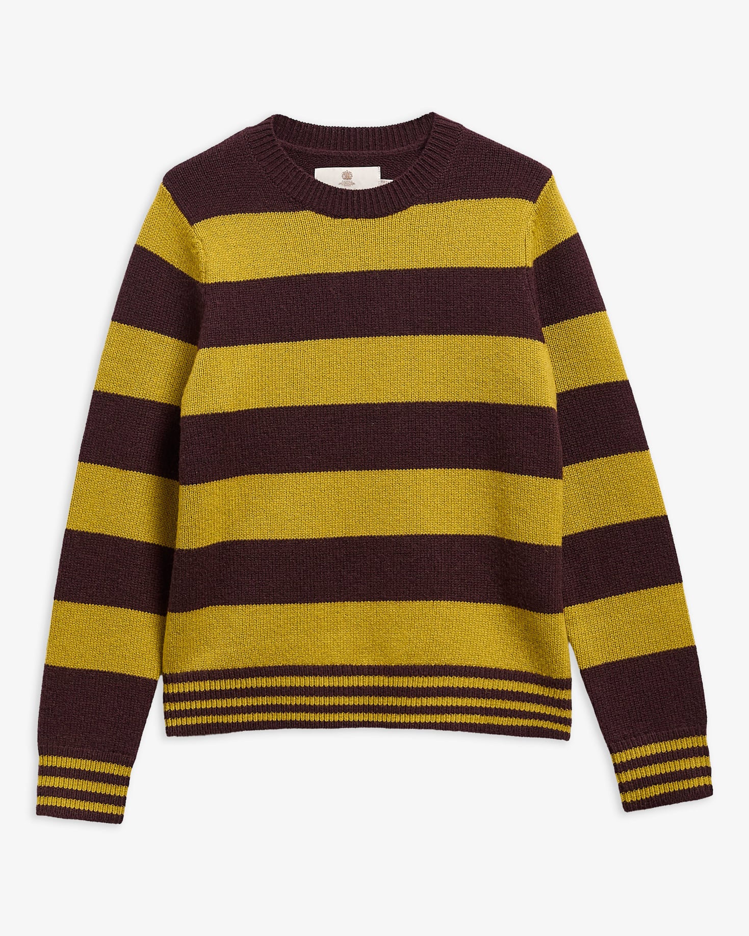 Maglione girocollo Woodhouse in misto cashmere a righe Fig Multi