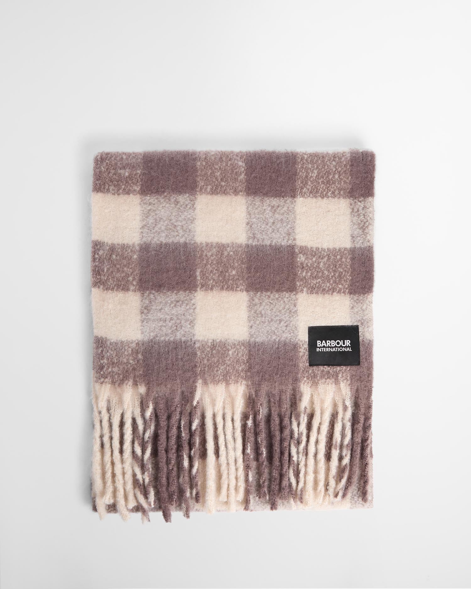 Branton Gingham Scarf Truffle Gingham