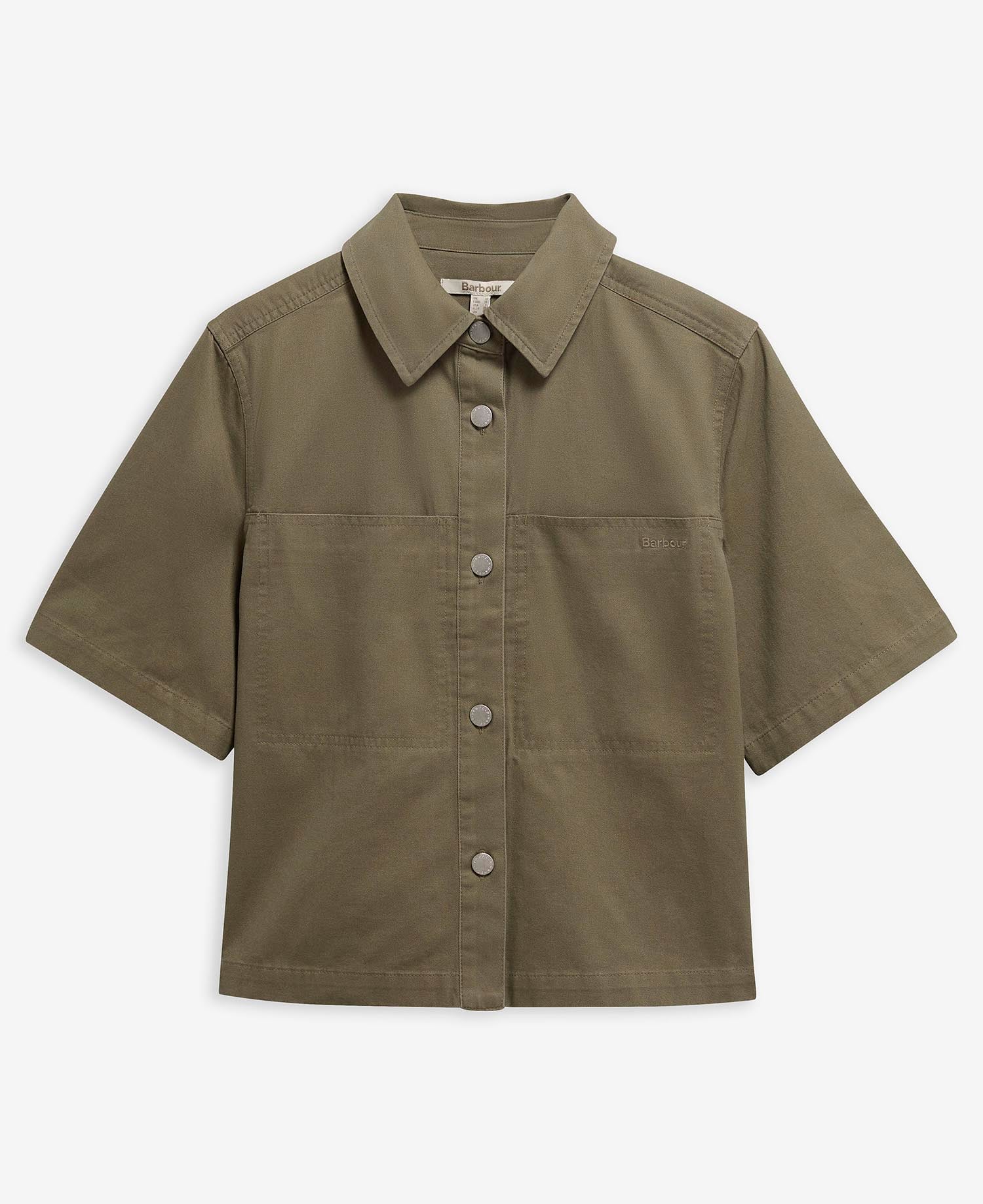 Aylesby Boxy Short-Sleeved Shirt Dusky Green