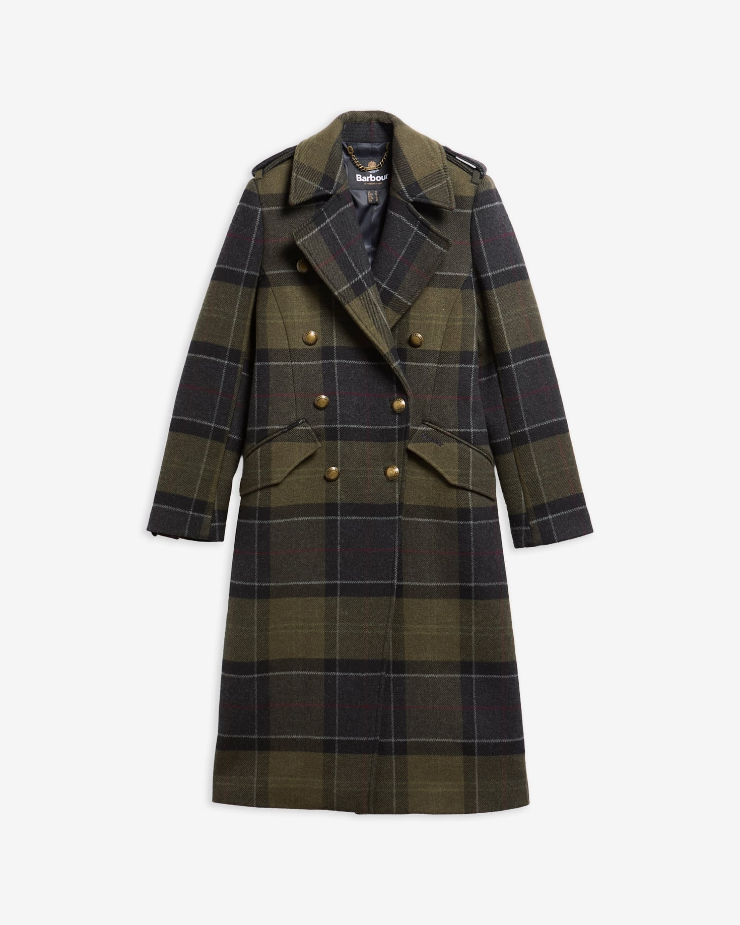 Cottesmore Checked Wool Coat Shadow Classic Tartan