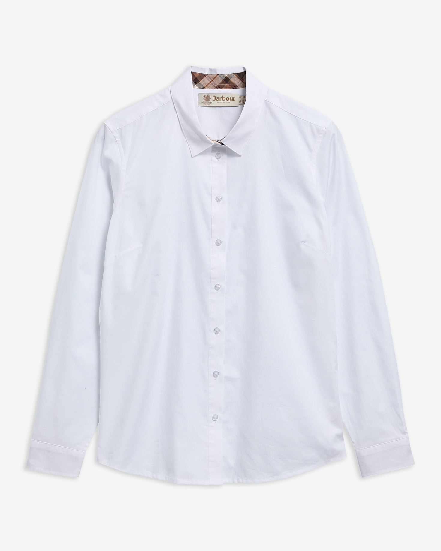 Derwent Regular Long-Sleeved Shirt White/Lt Muted Tartan