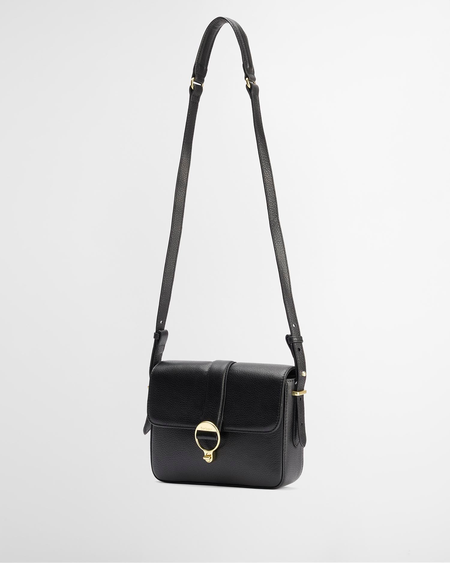 Rosa Leather Crossbody Bag Black