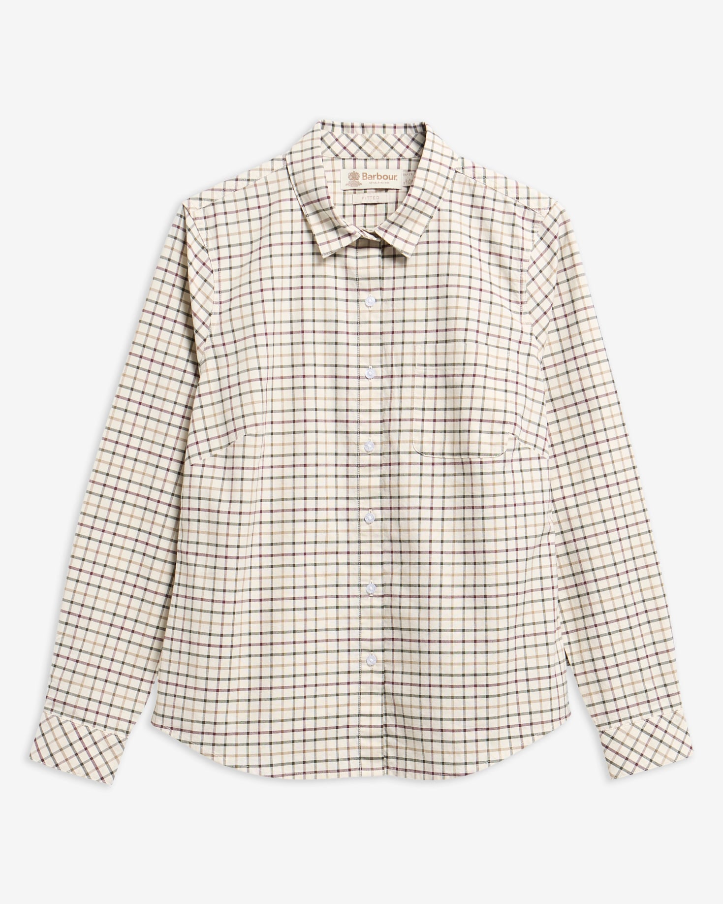 Woodside Tailored Long-Sleeved Shirt Birch Tattersall