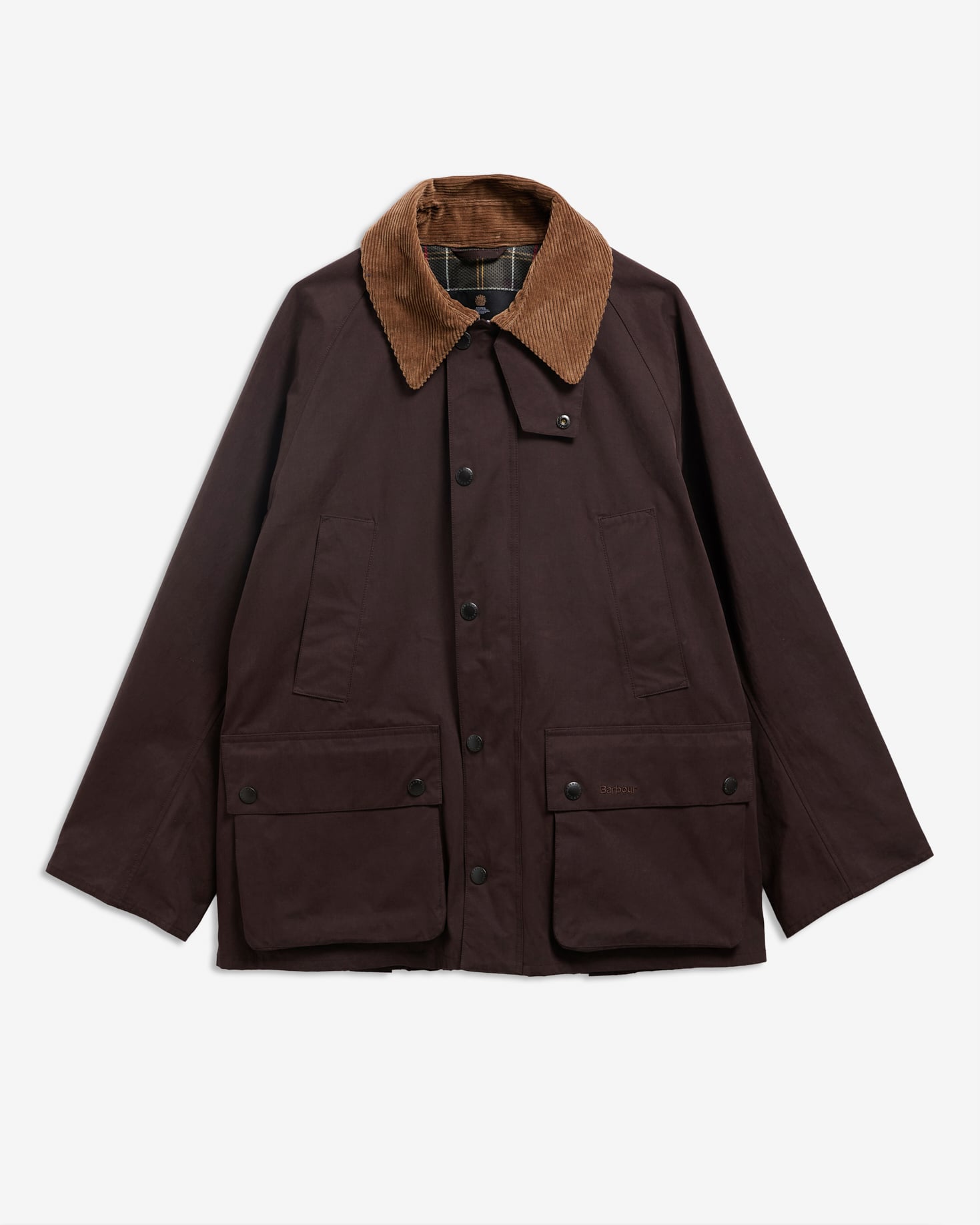 Peached Oversized Bedale Casual Jacket Dark Brown
