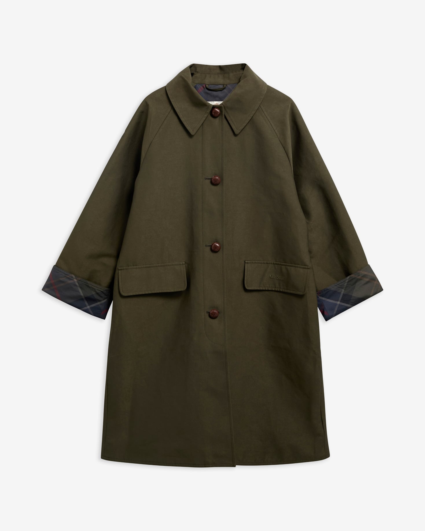 Barbour Car Coat Ria Showerproof Olive/Shadow Classic