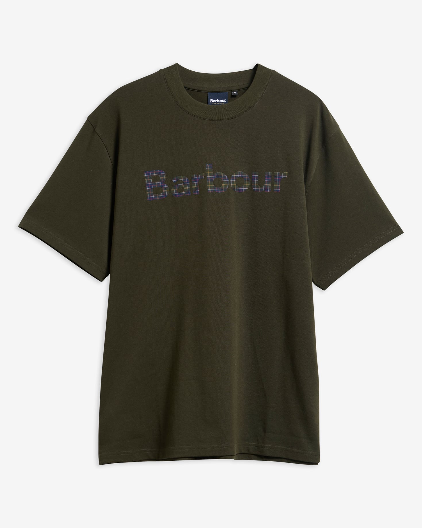 Tartan Logo Oversized Graphic T-Shirt Sage