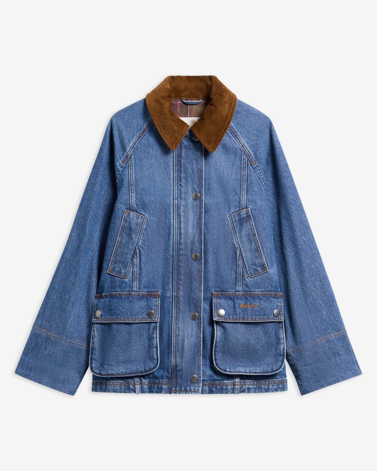 Barbour Freizeitjacke Denim Modern Beadnell Mid Blue Denim/Classic