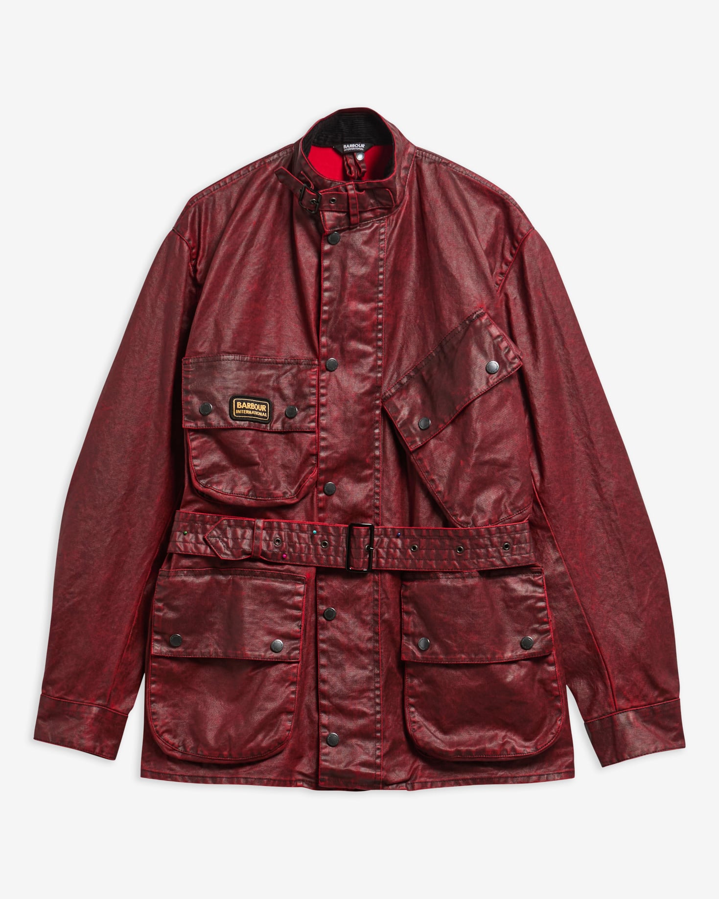 Distressed 90th Anniversary A7 Casual Jacket Red