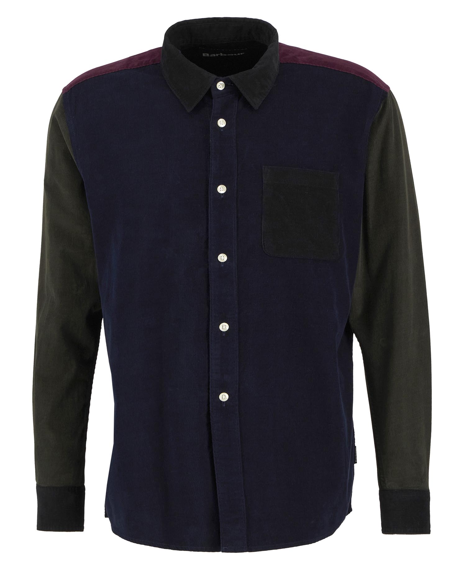 Patchwork Oversized Cord Shirt