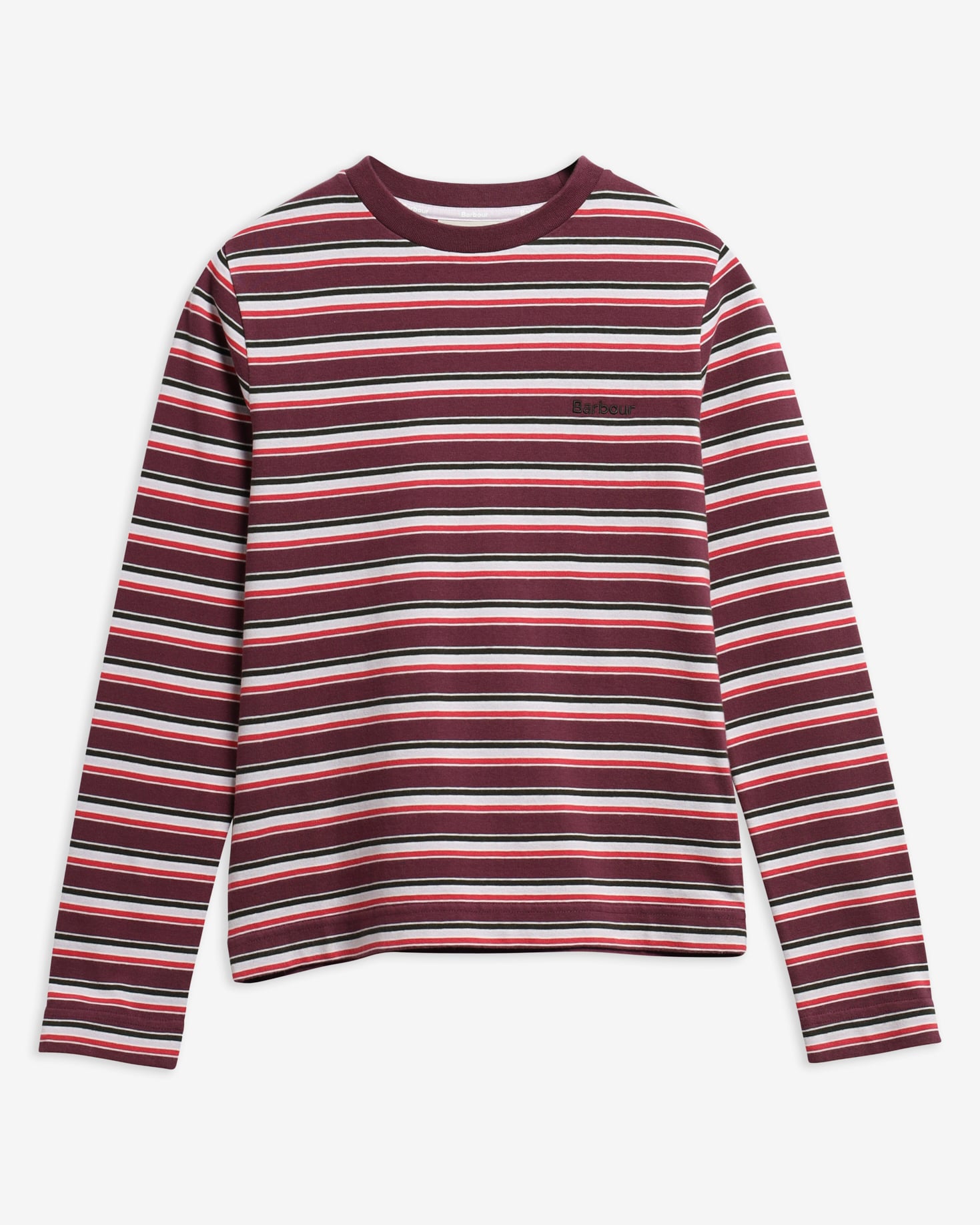 Marena Striped Long-Sleeved T-Shirt Wine Multi