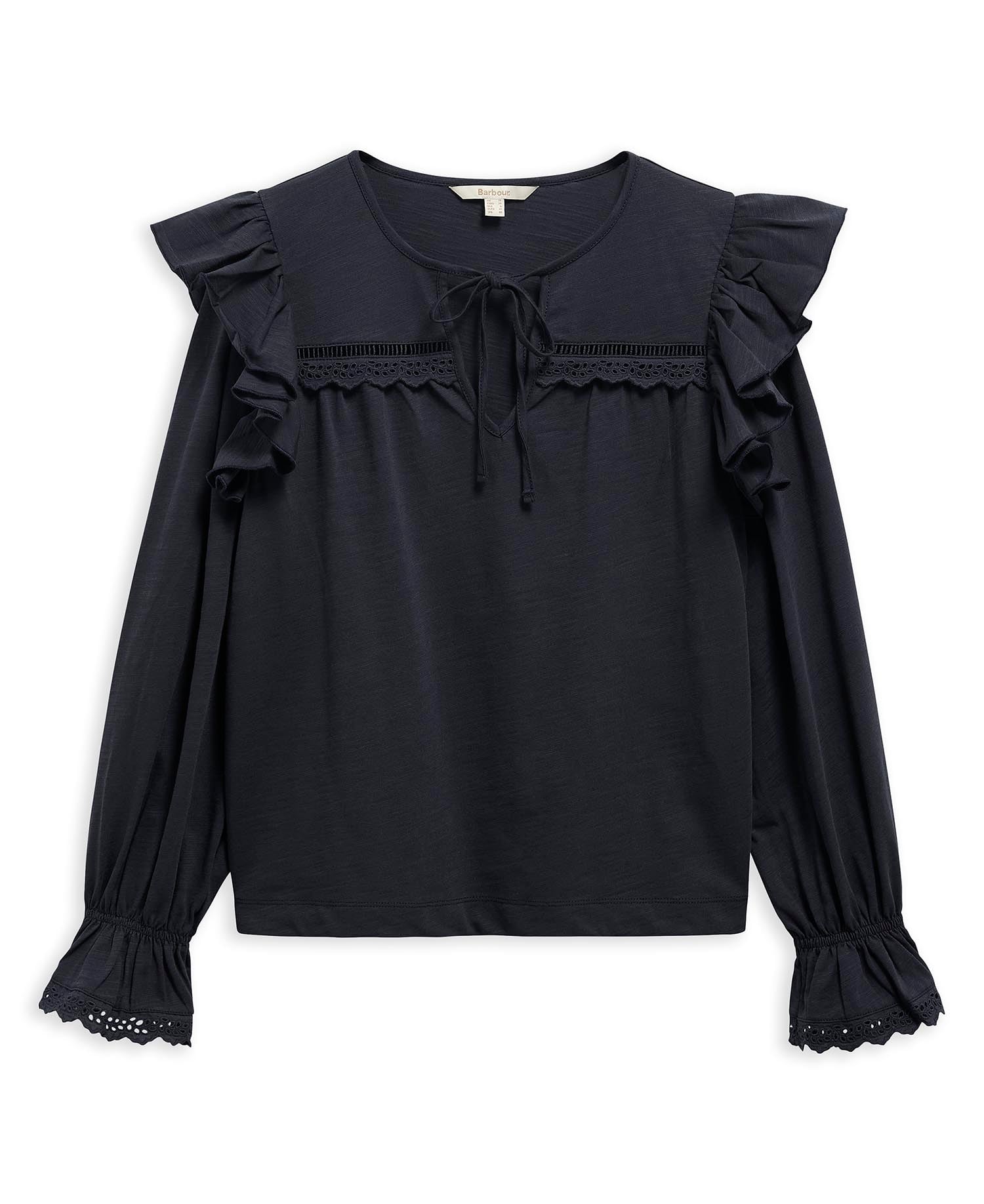 Carleen Ruffled Blouse Dark Navy