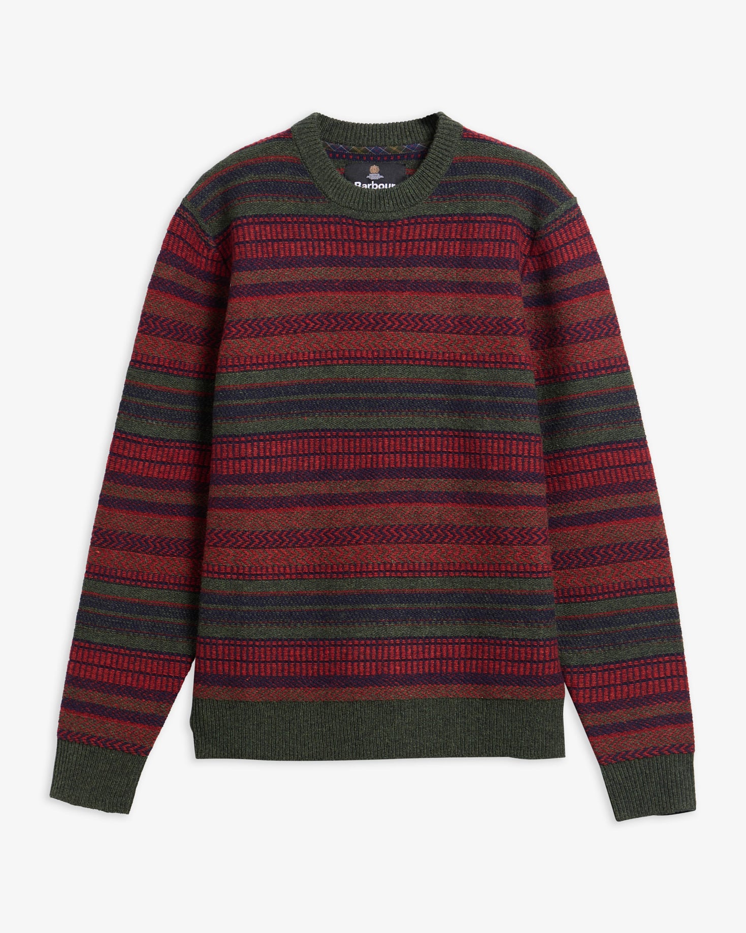 Highsted Fair Isle Crew Neck Jumper Sage