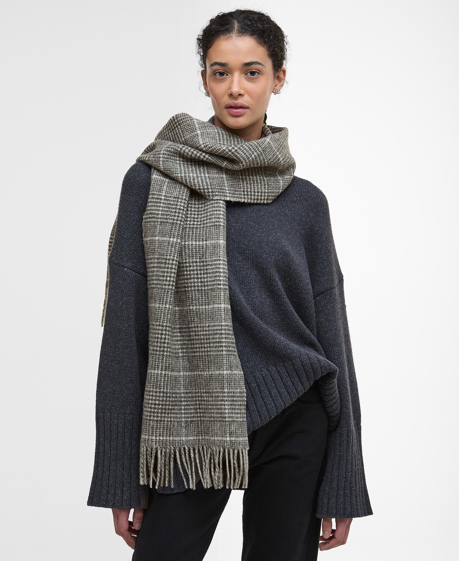 Noelle Reversible Check Scarf