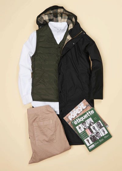 barbour hooded hunting waxed jacket