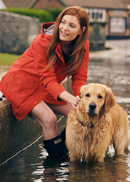 barbour dog walking coat