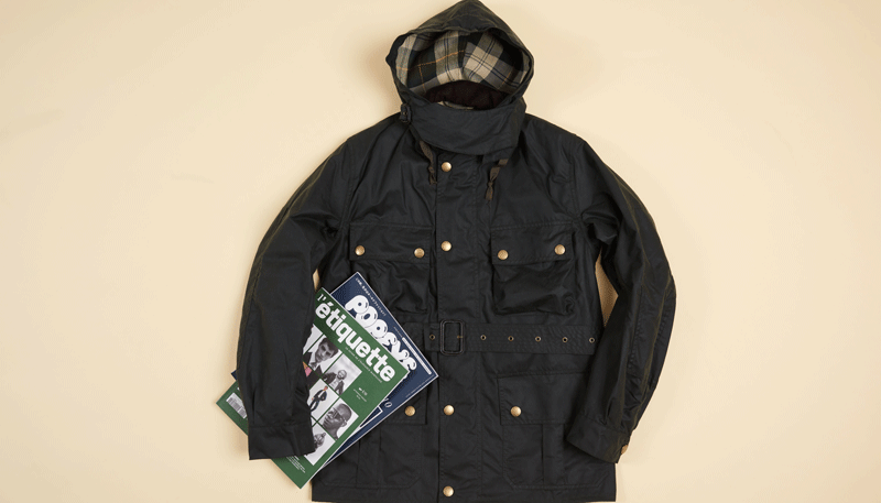 barbour ursula waxed cotton jacket