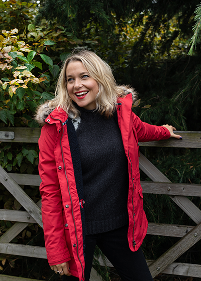 barbour stronsay jacket red