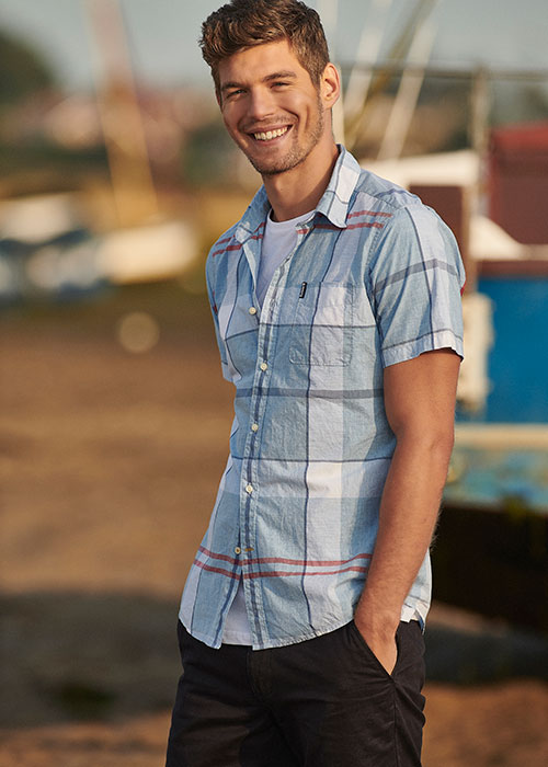 barbour deck overshirt sand