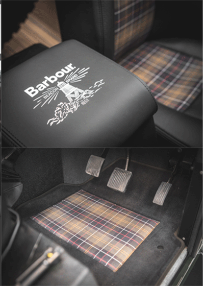 barbour land rover wax dog coat sand