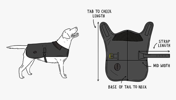 barbour dog jacket sizing